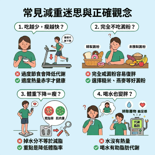 常見減重迷思與正確觀念