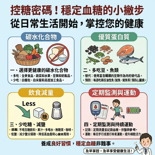 控糖密碼！穩定血糖的小撇步