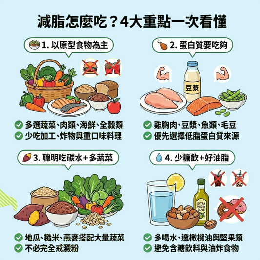 減脂怎麼吃？四大重點一次看懂