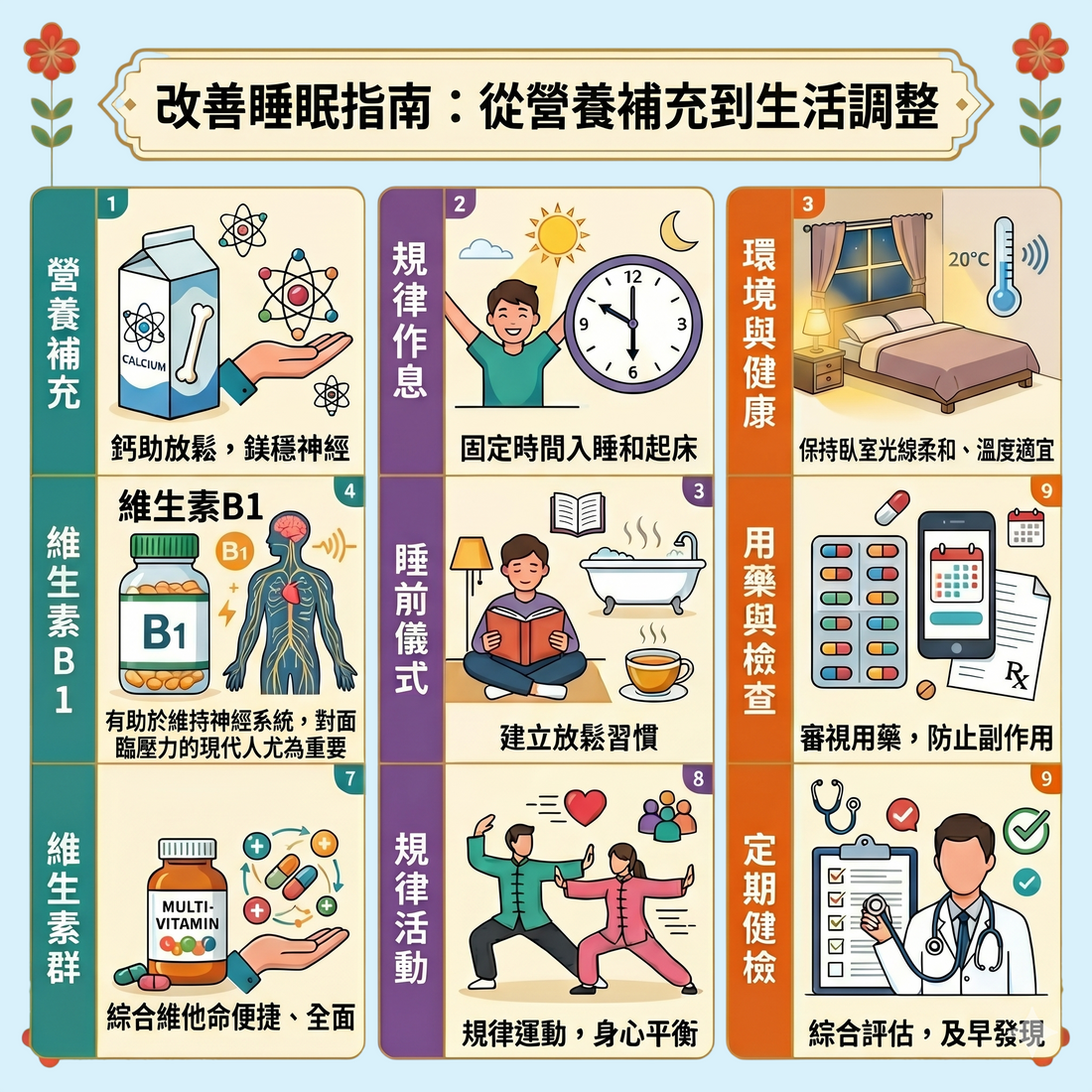 改善睡眠指南：從營養補充到生活調整
