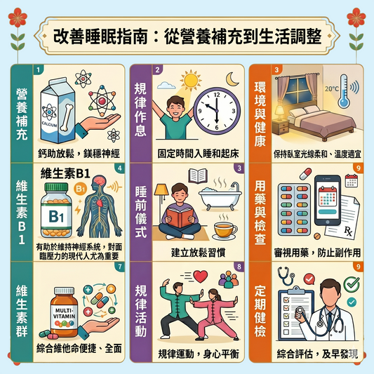 改善睡眠指南：從營養補充到生活調整