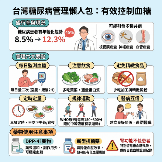 台灣糖尿病管理懶人包：有效控制血糖