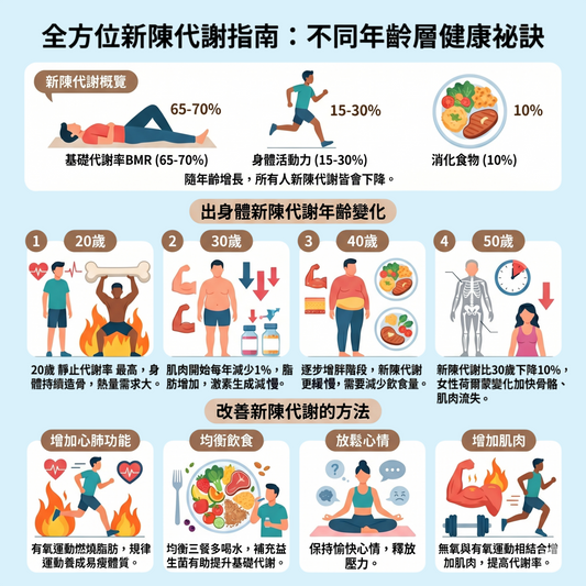全方位新陳代謝指南：不同年齡層健康祕訣