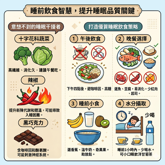 睡前飲食智慧，提升睡眠品質關鍵