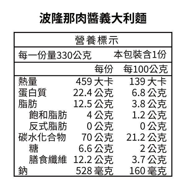 波隆那肉醬義大利麵15入組
