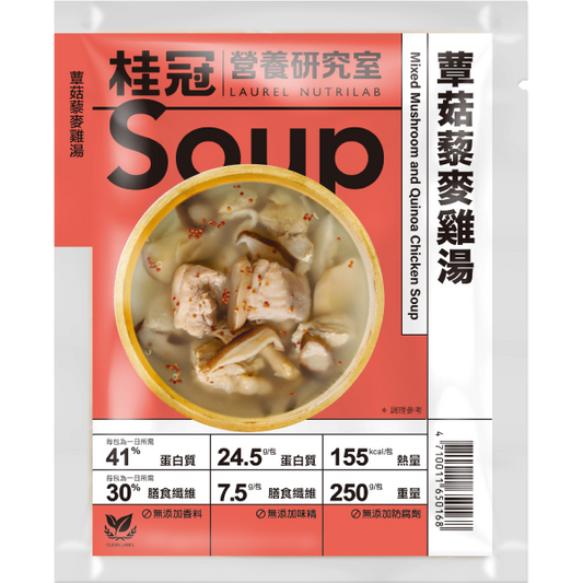【桂冠營養研究室】蕈菇藜麥雞湯