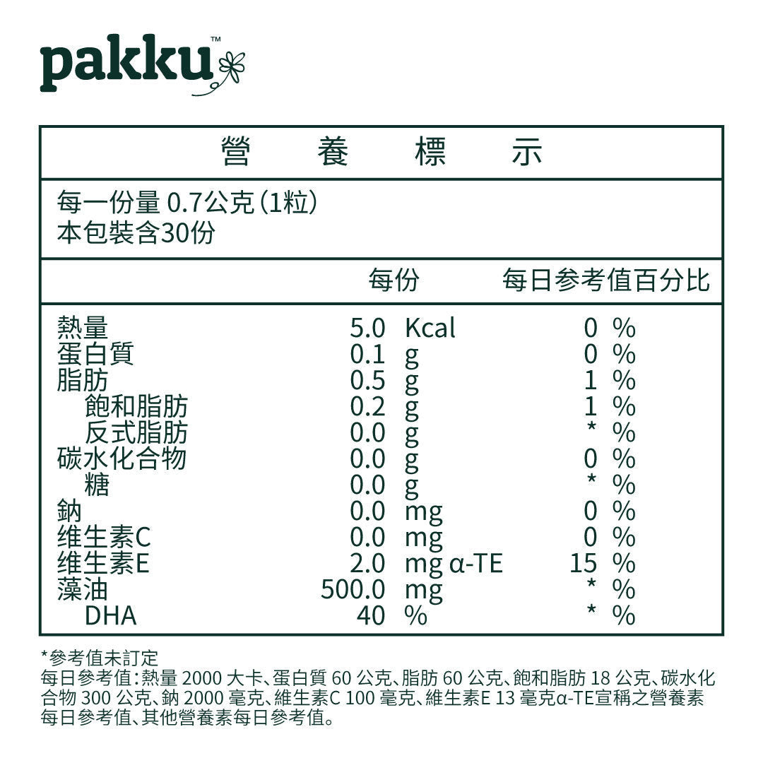 【Hold住健康】omega-3 藻油