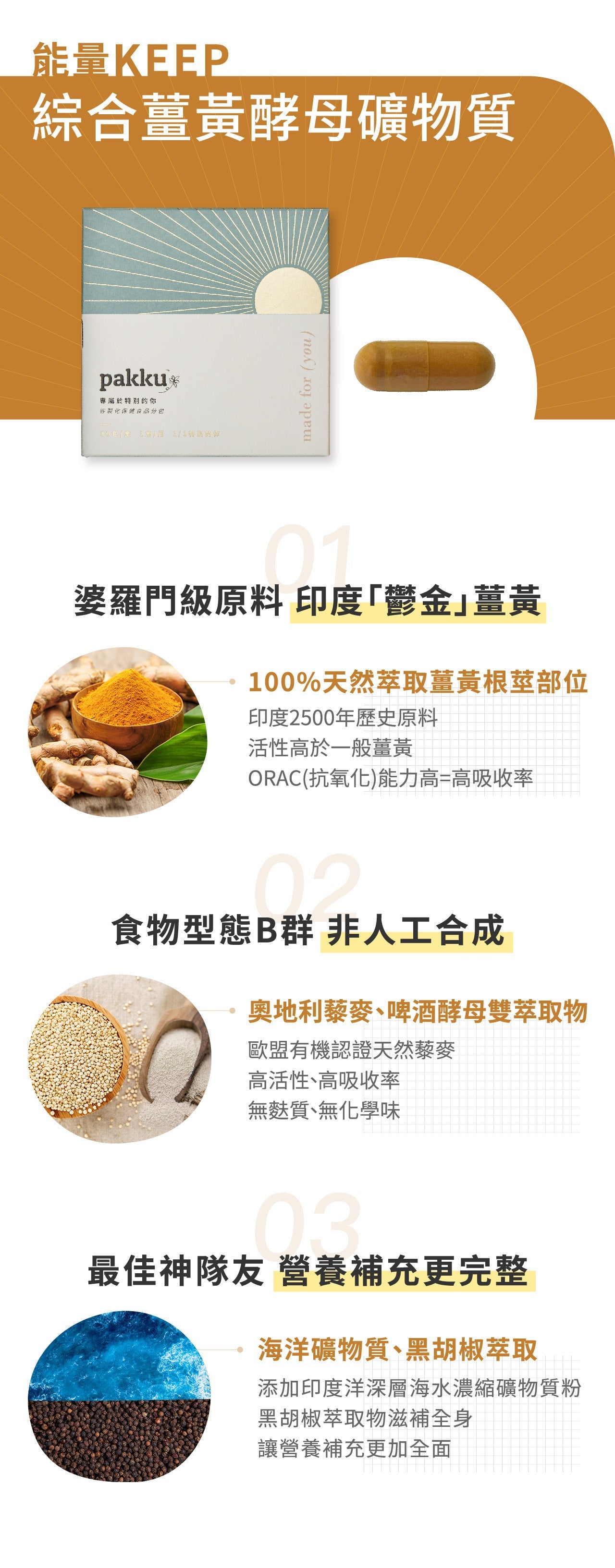 【能量保持】綜合薑黃酵母礦物質